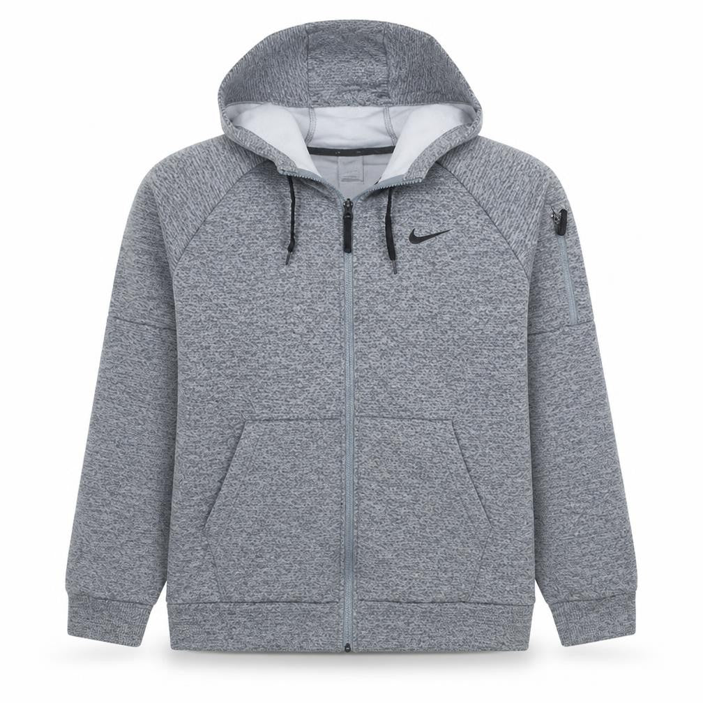 Nike Men's Grey Full Zip Therma-Fit Hoodie L Regular Fleece