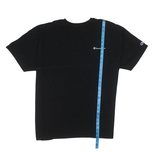 Champion Men's Black 2XL Crew Neck Graphic Print T-Shirt