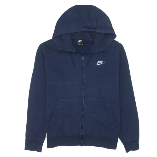 Nike Men's Blue Full Zip Hoodie Size L Fleece Sweatshirt