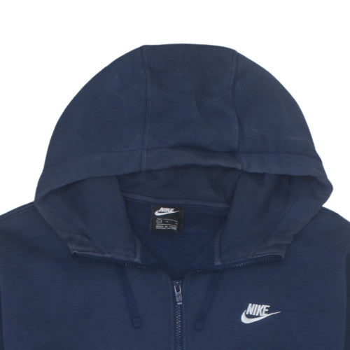 Nike Men's Blue Full Zip Hoodie Size L Fleece Sweatshirt