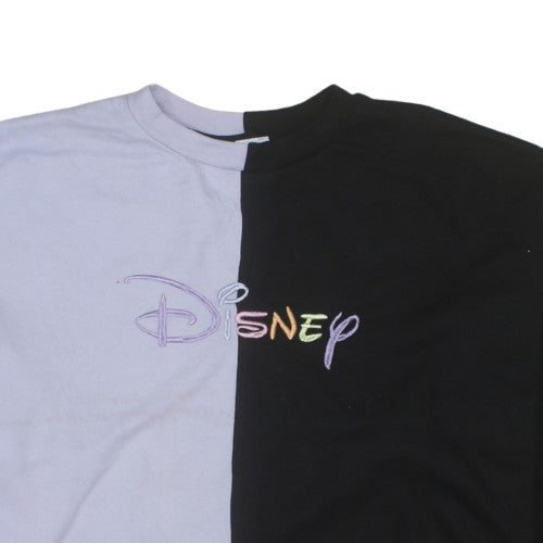 Disney Women's Black & Lilac Colourblock Pullover Sweatshirt XS/S
