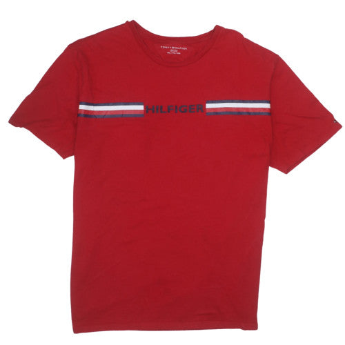 Tommy Hilfiger Men's Red Crew Neck Short Sleeve T-Shirt XXL Cotton