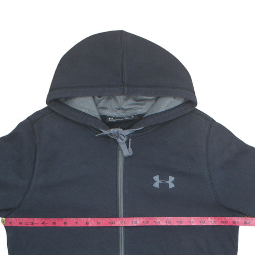 Under Armour Men’s Blue Full Zip Hoodie Size M Fitted ColdGear