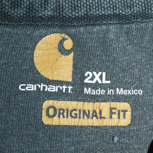 Carhartt Men's Green 2XL Pullover Hoodie Original Fit Heavyweight