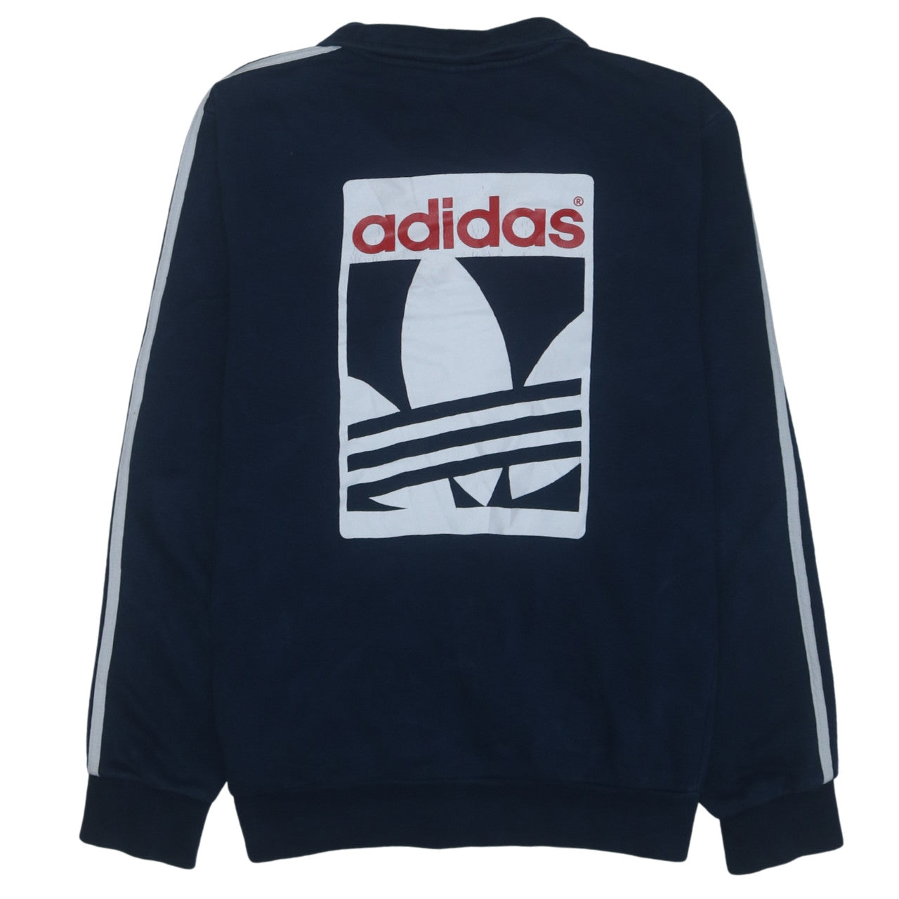 Adidas Men's Blue Full Zip Logo Sweatshirt Size M