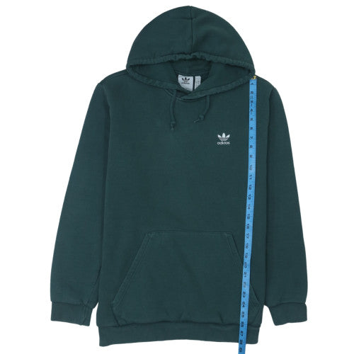Adidas Men's Green Pullover Hoodie L Logo Fleece Sweatshirt