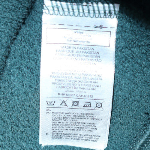 Adidas Men's Green Pullover Hoodie L Logo Fleece Sweatshirt