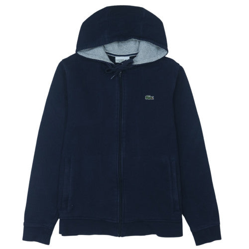 Lacoste Sport Men's Navy Full Zip Hoodie Size M Cotton Blend
