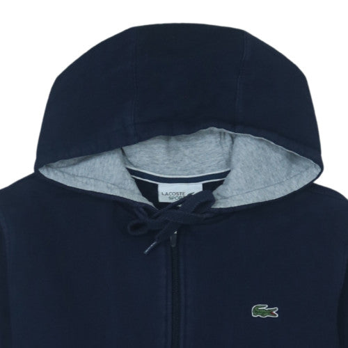 Lacoste Sport Men's Navy Full Zip Hoodie Size M Cotton Blend