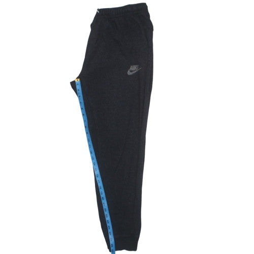 Nike Men's Black Jogger Trousers L Fleece Elastic Waist Cuffed Pockets
