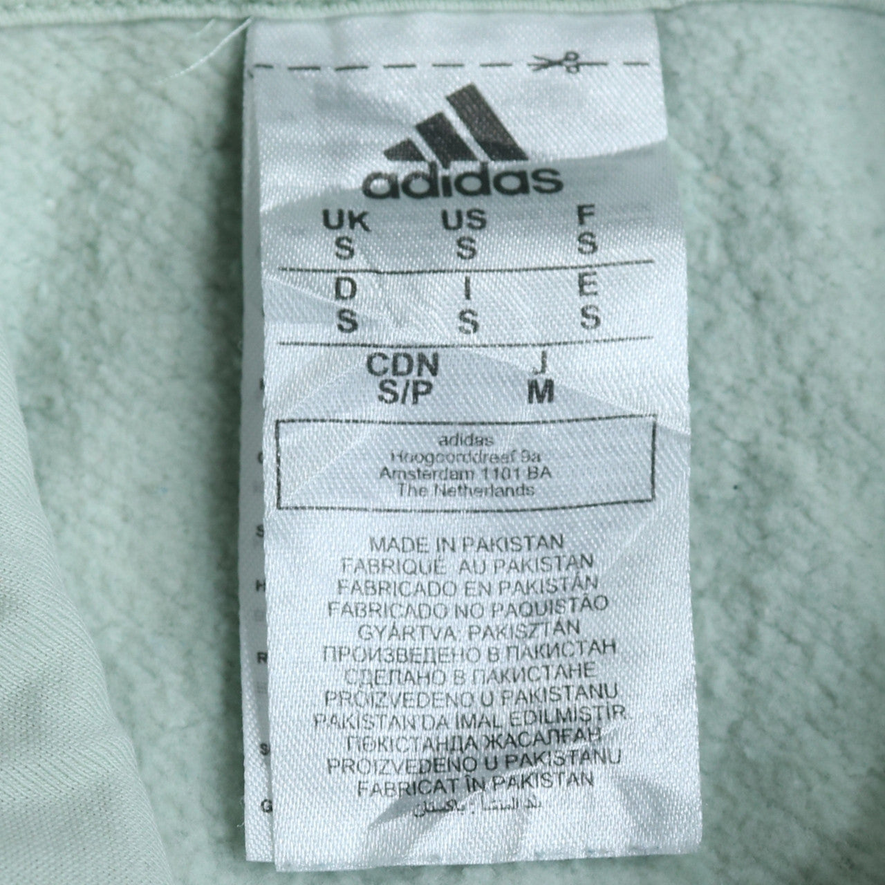 Adidas Women’s Mint Green Pullover Hoodie Size S Logo Cotton Blend