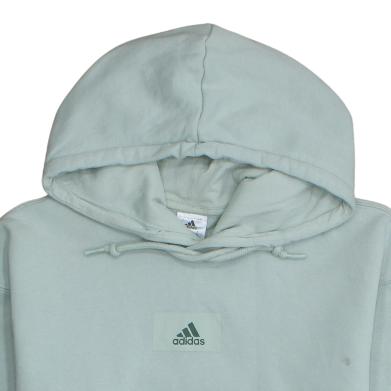 Adidas Women’s Mint Green Pullover Hoodie Size S Logo Cotton Blend