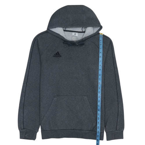 Adidas Men's Grey Pullover Hoodie Small Regular Fit Fleece