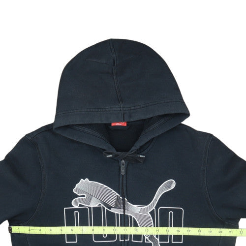 Puma Mens Black Full Zip Hoodie Size S Hooded Fleece Sweatshirt
