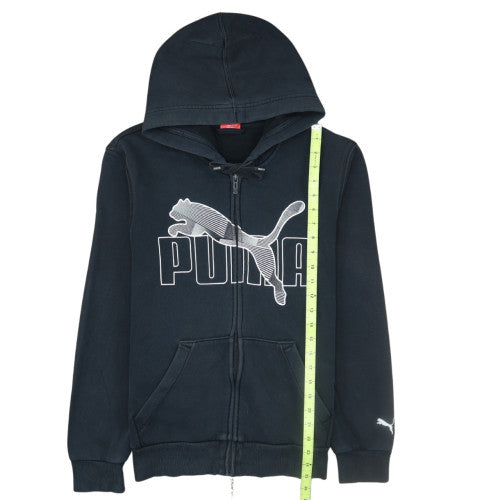 Puma Mens Black Full Zip Hoodie Size S Hooded Fleece Sweatshirt
