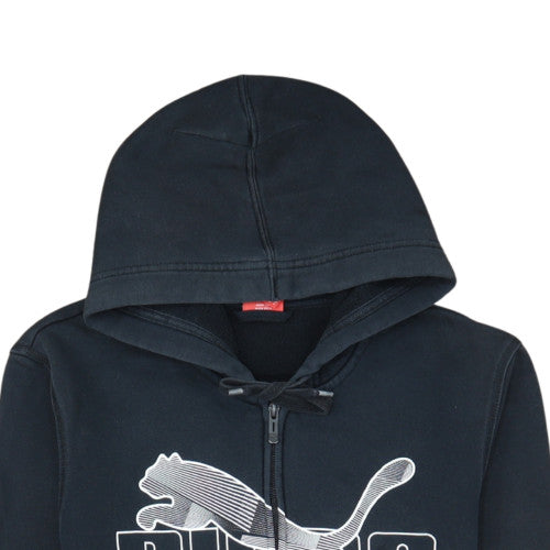 Puma Mens Black Full Zip Hoodie Size S Hooded Fleece Sweatshirt