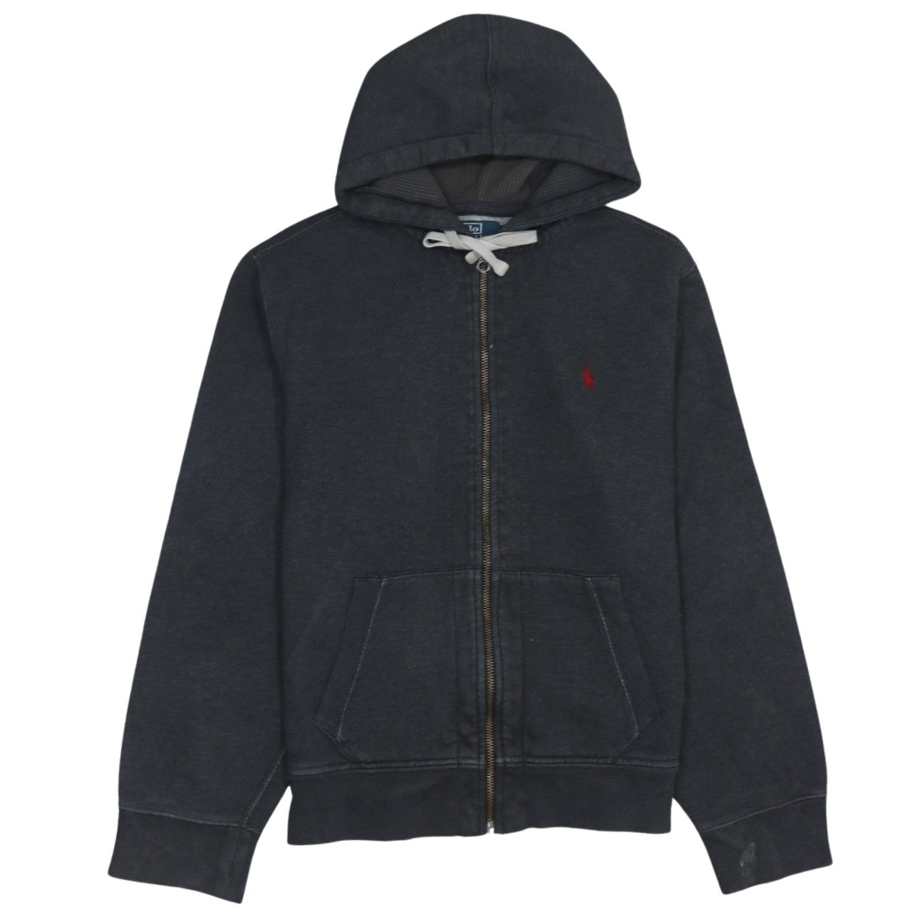Polo Ralph Lauren Women's Black Full Zip Hoodie Size M Cotton Blend
