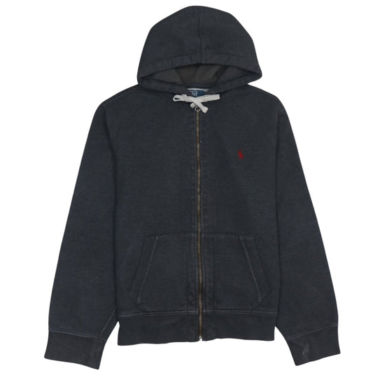 Polo Ralph Lauren Women's Black Full Zip Hoodie Size M Cotton Blend