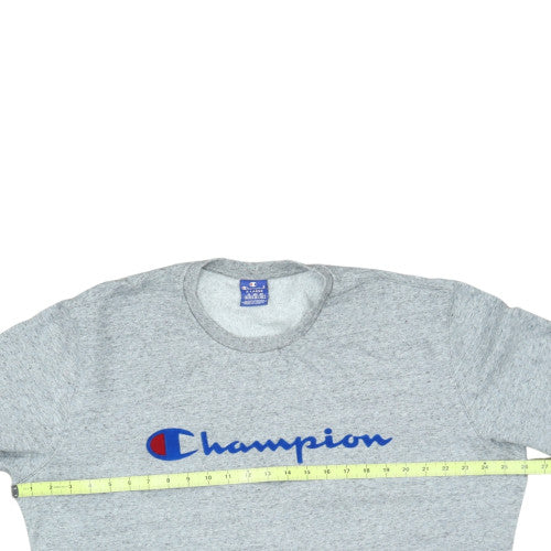 Champion Men's Grey XL Crew Neck Logo Sweatshirt
