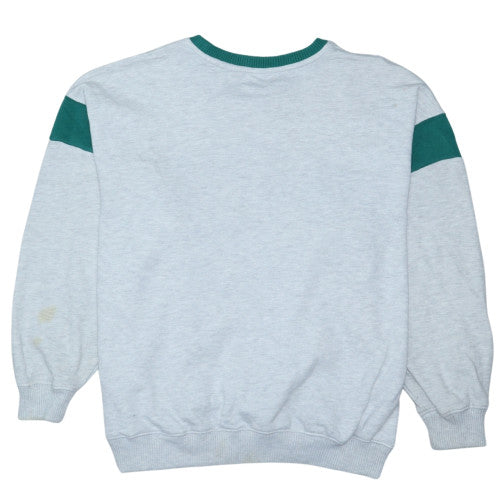 Disney Supre Women Grey Green Mickey Mouse Florida Pullover Sweatshirt S/M