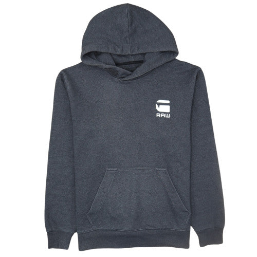 G-Star RAW Men's Grey Pullover Hoodie M Long Sleeve Logo Casual