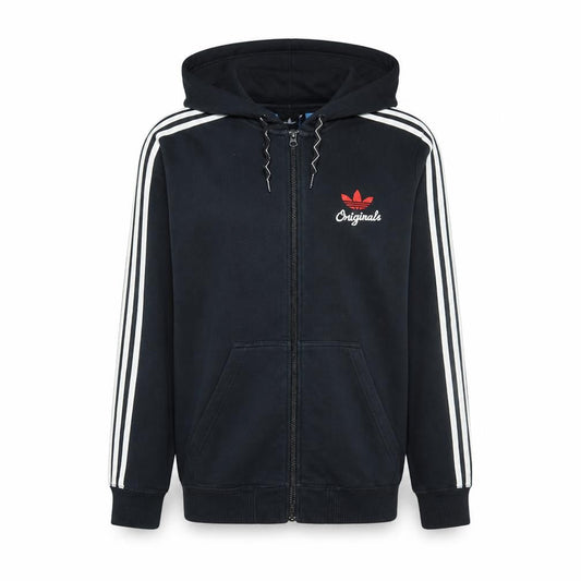Adidas Originals Men's Black Full Zip Hoodie Size M Sports Style