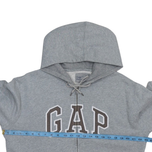 GAP Men’s Grey Full Zip Hoodie S Regular Fit Cotton Fleece