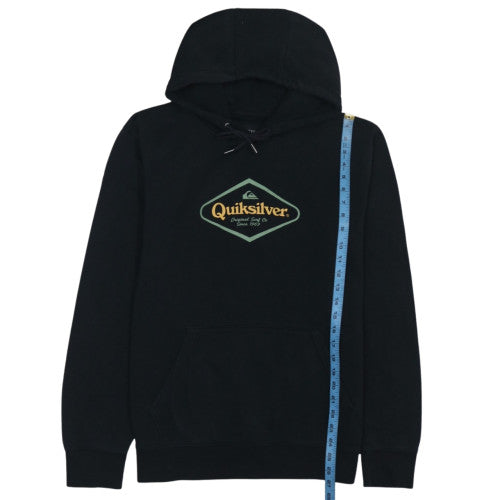 Quiksilver Mens Black Pullover Hoodie L Fleece Surf Style