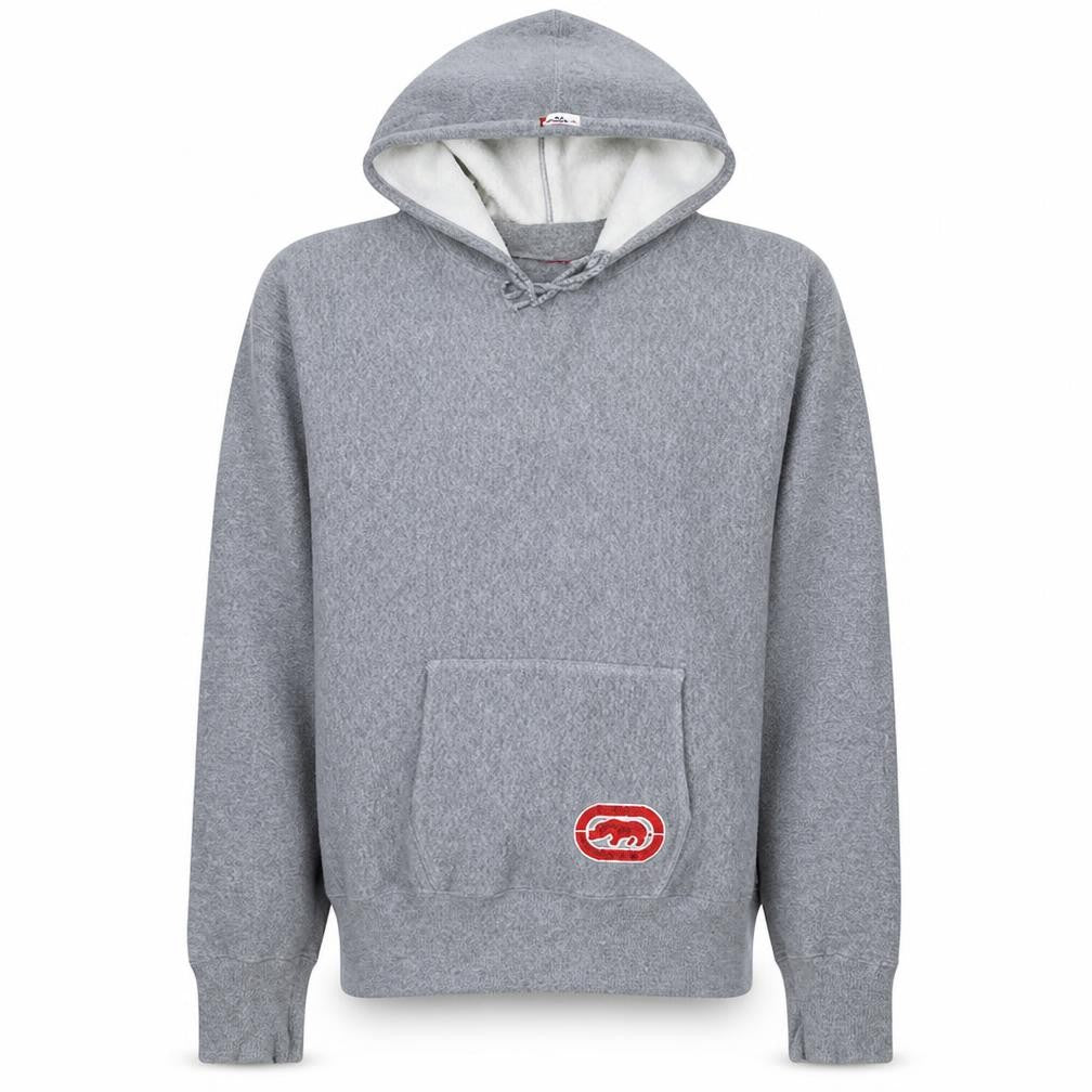 Ecko Red Men's Grey XL Pullover Hoodie Embroidered Logo