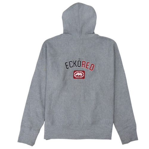 Ecko Red Men's Grey XL Pullover Hoodie Embroidered Logo