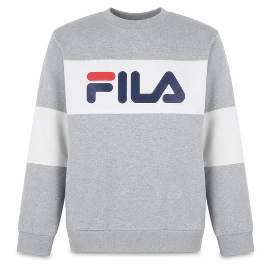 FILA Mens Grey Crew Neck Pullover Sweatshirt L Regular Fit