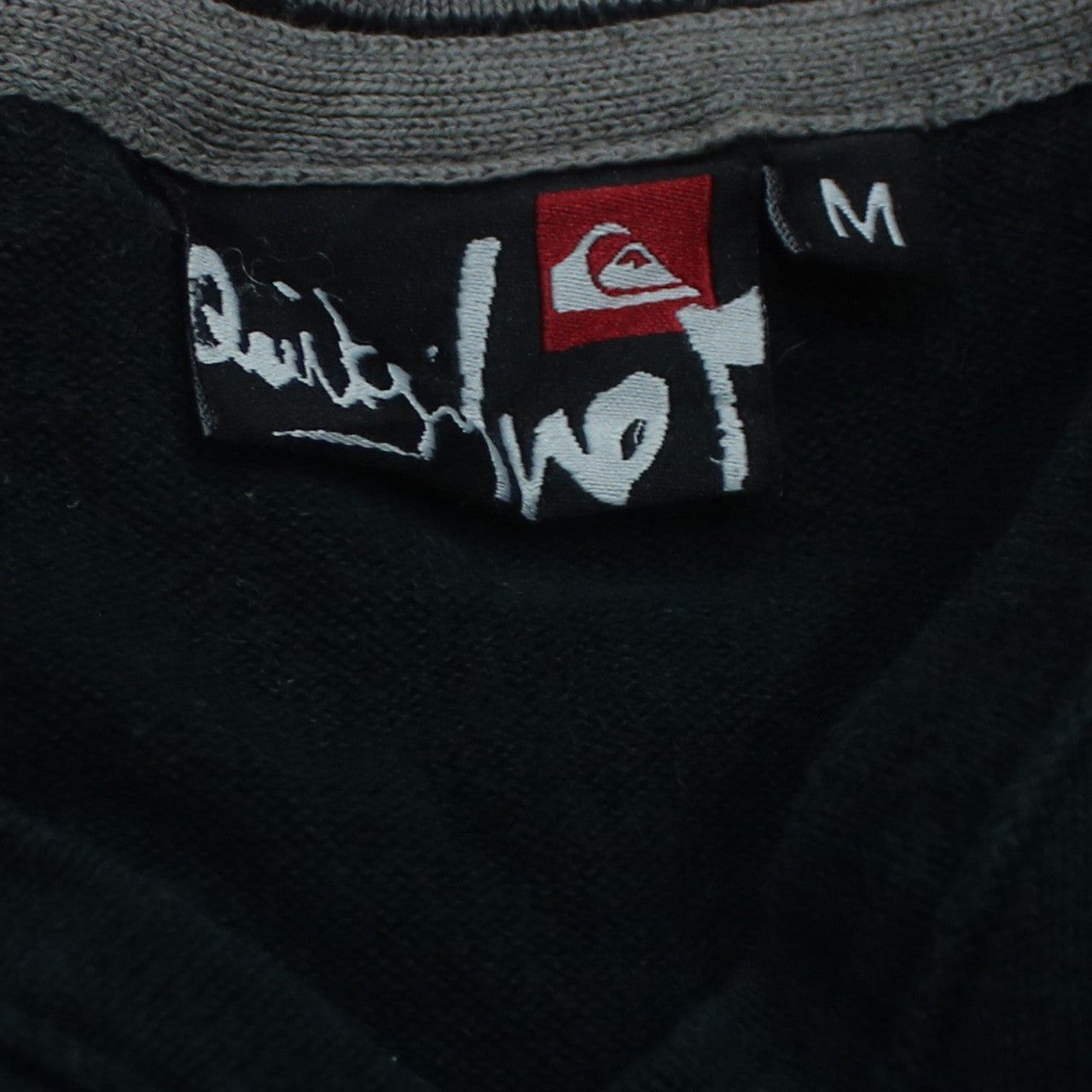 Quiksilver Men's Black V-Neck Knit Sweatshirt Size M