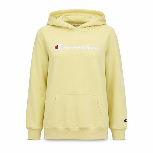 Champion Youth Yellow Hoodie Sweatshirt Womens Size 14 Pullover Cotton