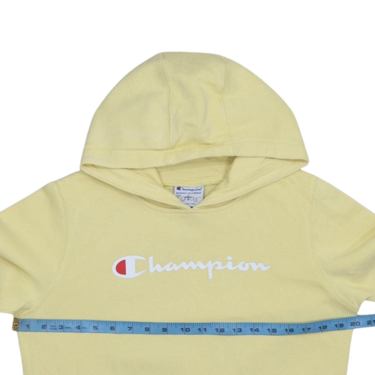 Champion Youth Yellow Hoodie Sweatshirt Womens Size 14 Pullover Cotton