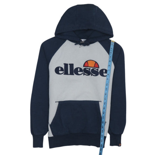 Ellesse Men’s Blue Pullover Hoodie S Regular Fit Graphic Logo