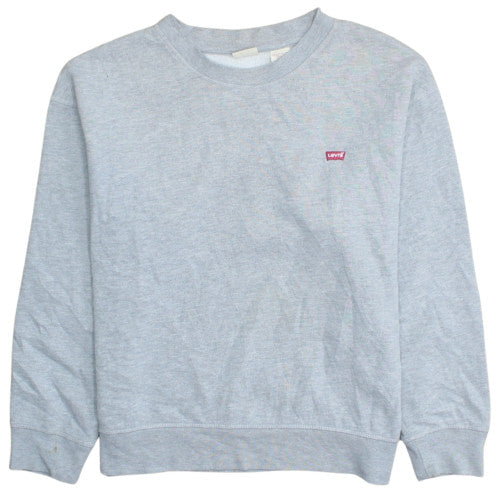 Levi's Men's Grey Pullover Sweatshirt L Crew Neck Fleece Regular Fit