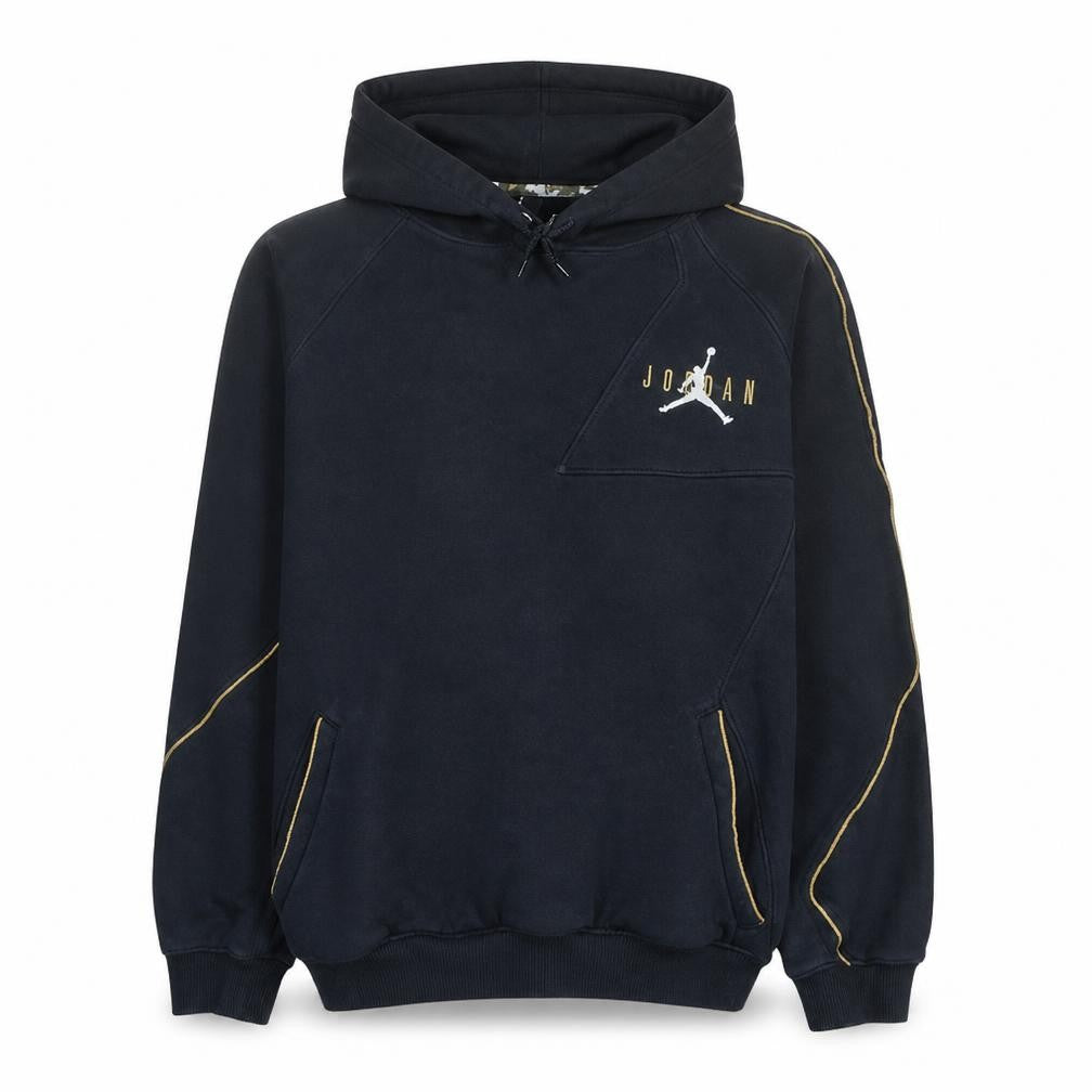 Jordan Men's Black Pullover Hoodie L Cotton Blend Athletic Style