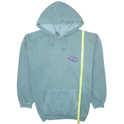 Quiksilver Men's Green Pullover Hoodie L Vintage Fleece Surf Style