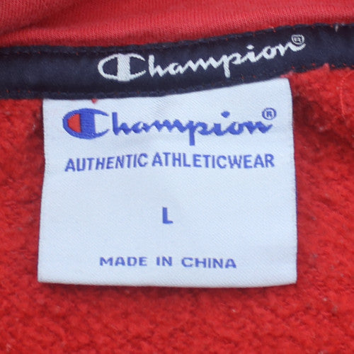Champion Men's Red Pullover Hoodie Size L Authentic Athleticwear