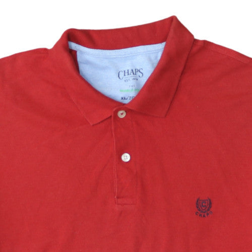 Chaps Men's Red XL Polo Shirt Cotton Blend Short Sleeve Classic Fit