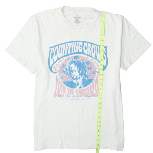 Wrangler Counting Crows Men's White XL Classic Fit Graphic Band T-Shirt