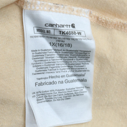 Carhartt Men's Beige Loose Fit Logo T-Shirt XL