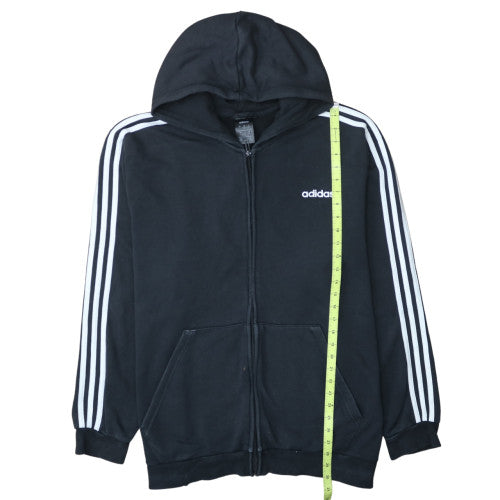 adidas Men’s Black 2XL Full Zip Hoodie Sports Fleece