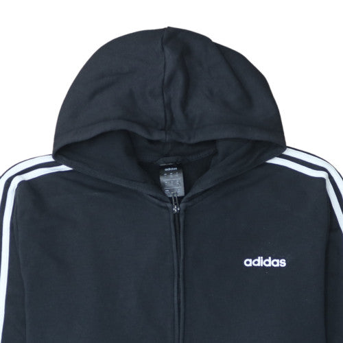 adidas Men’s Black 2XL Full Zip Hoodie Sports Fleece