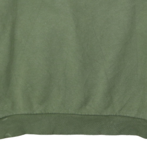 Adidas Men’s Green Crew Neck Pullover Sweatshirt L Fleece