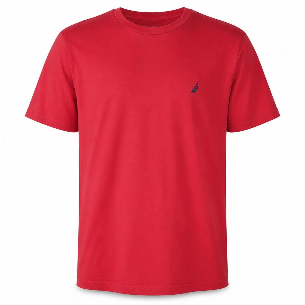 Nautica Men's Red XL Cotton Crew Neck Short Sleeve T-Shirt