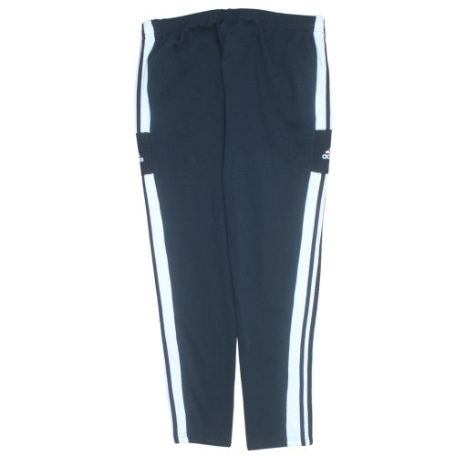 Adidas Men Black XL Jogger Trousers with Stripes