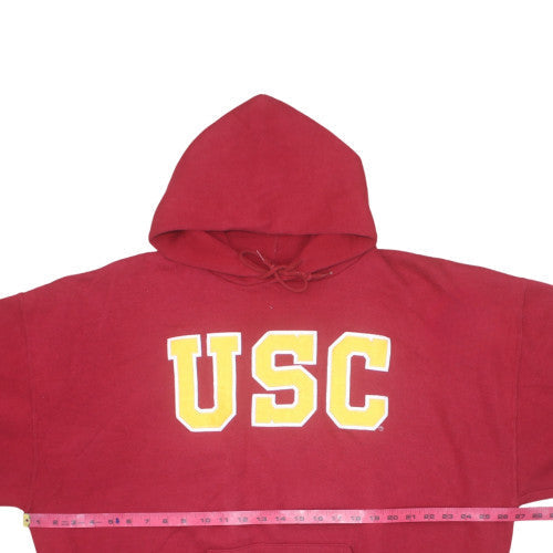 Russell Athletic Mens Red USC Pullover Hoodie XXL Cotton Blend