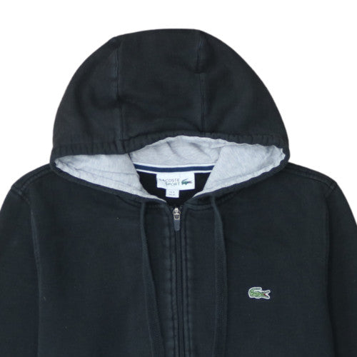 Lacoste Men’s Black Full Zip Hoodie XL Sports Cotton Blend