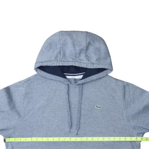 Lacoste Sport Mens Blue Pullover Hoodie XXL Cotton Blend Casual